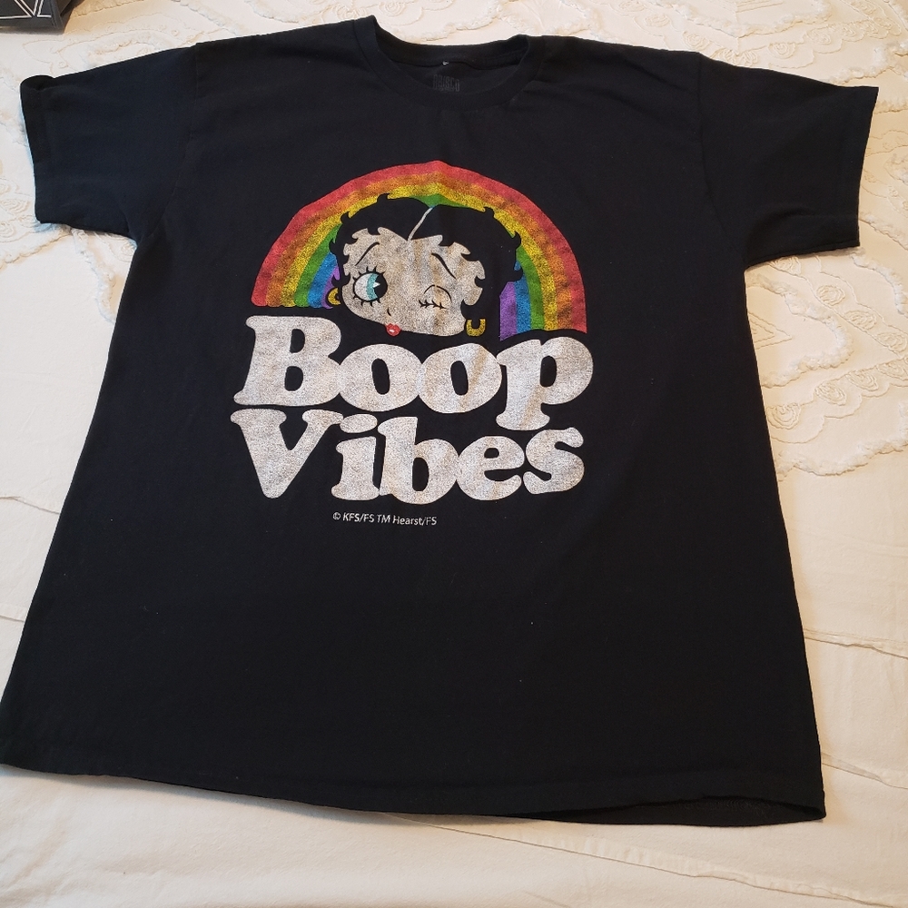 Boop black sBettyhort sleeve t-shirt, size L